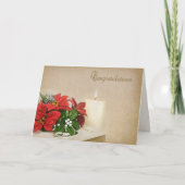 Kerstmis bruiloft gefeliciteerd feestdagen kaart (Voorkant)