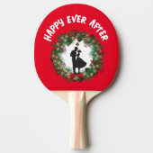 KERSTMIS BRUILOFT PING PONG PADDLE TAFELTENNISBATJE (Voorkant)
