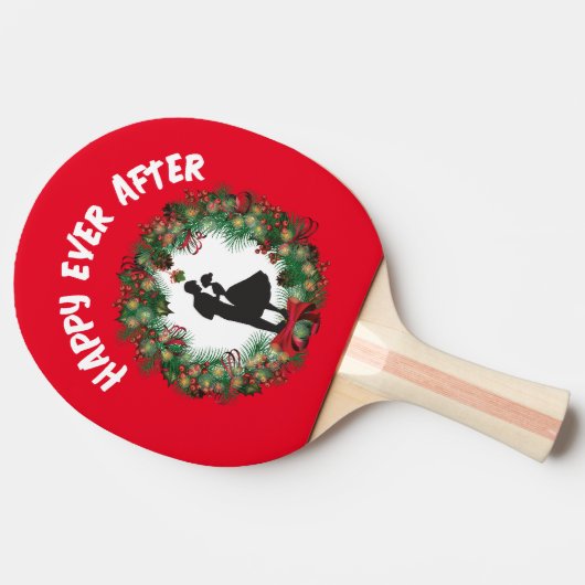 KERSTMIS BRUILOFT PING PONG PADDLE TAFELTENNISBATJE (Zijkant)