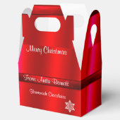 Kerstmis, Bruiloft, Satijnen look geschenkdoos Bedankdoosjes (Geopend)