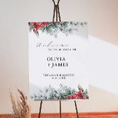 Kerstmis bruiloft Welkomstbord Poster