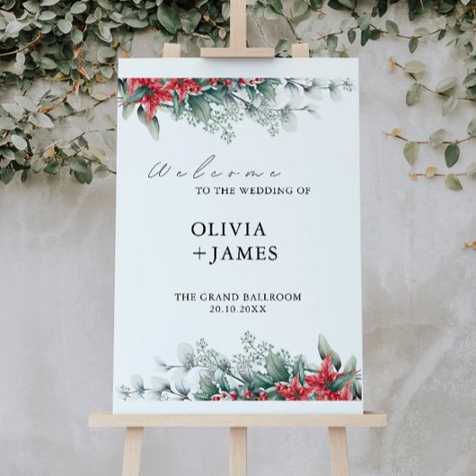 Kerstmis bruiloft Welkomstbord Poster