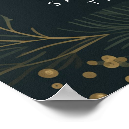 Kerstmis bruiloft Welkomstbord Poster (Hoek)