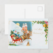 Kerstmis, Brundage-kinderen en Santas Briefkaart (Voorkant / Achterkant)