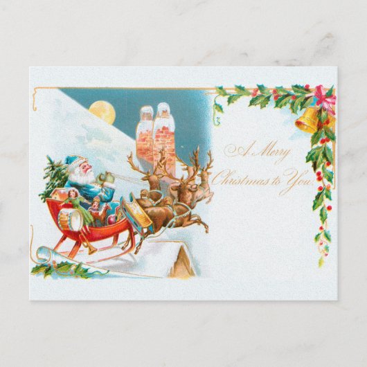 Kerstmis, Brundage-kinderen en Santas Briefkaart (Voorkant)