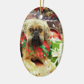 Kerstmis - Brussel Griffon - Oliver Keramisch Ornament (Links)
