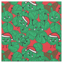 Kerstmis Brussel Sprouts Cute Food Patterted