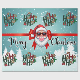 Kerstmis Bubblekauwgom Kerstman Inpakpapier