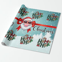 Kerstmis Bubblekauwgom Kerstman Inpakpapier