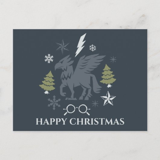 Kerstmis Buckbeak Winter Grafisch Feestdagenkaart (Voorkant)