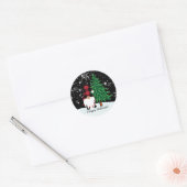 Kerstmis Buffalo Print Gnome Sticker (Envelop)