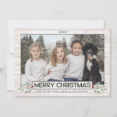 Kerstmis | Buffalo zwart-wit Feestdagenkaart (Voorkant)