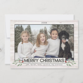 Kerstmis | Buffalo zwart-wit Feestdagenkaart