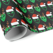 Kerstmis Buitenaardse Wezens Cadeaupapier (Rol Hoek)