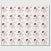 Kerstmis Bulldog Cadeaupapier (Vlak)