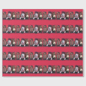Kerstmis - Bulldog - Delilah Cadeaupapier (Vlak)