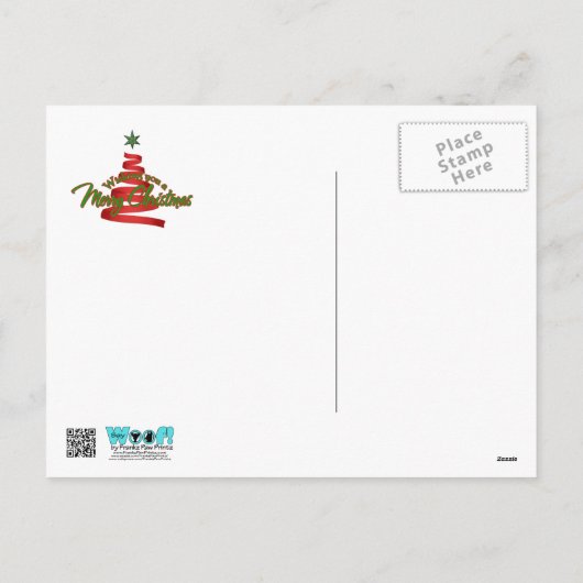 Kerstmis - Bulldog - Delilah Feestdagenkaart (Achterkant)