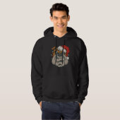 Kerstmis Bulldog Hoodie (Voorkant volledig)