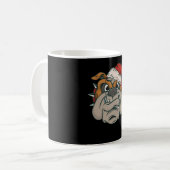 Kerstmis Bulldog Koffiemok (Voorkant links)