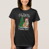 Kerstmis: Bulldog Pajama Dog T-shirt (Voorkant)
