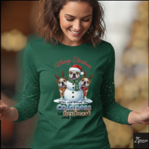 Kerstmis Bulldog Sneeuwman Geruite Sjaal Grafisch