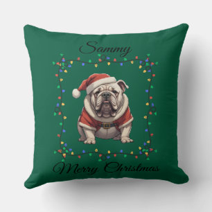 Kerstmis Bulldog Worpkussen Cute Kussen