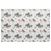 Kerstmis bullfinch & holly patroon stof (Yard (91,4 cm))