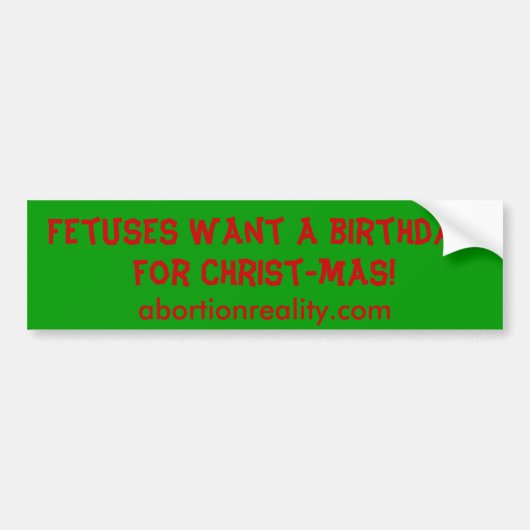 Kerstmis Bumpersticker (Voorkant)