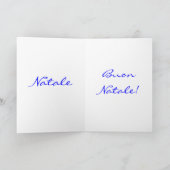 Kerstmis Buon Natale Rode Kerstster Feestdagen Kaart (Binnen)