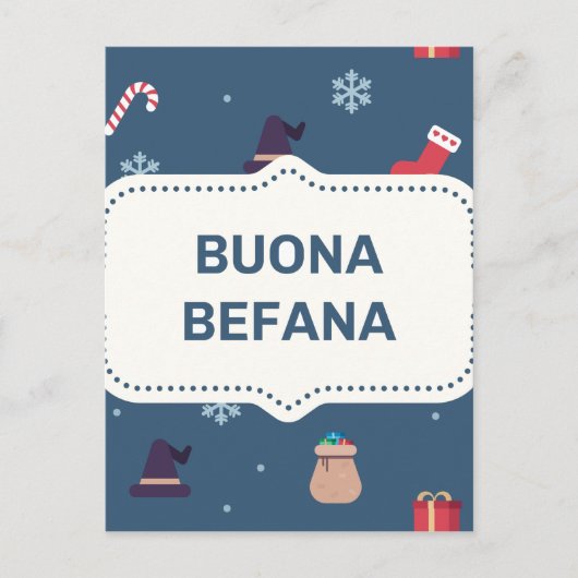 Kerstmis buona Befana Feestdagenkaart (Voorkant)