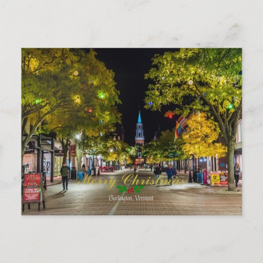 Kerstmis Burlington, Vermont Briefkaart (Voorkant)