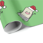 Kerstmis, Burrito Waving Hallo Santa Hat Holiday Cadeaupapier (Rol Hoek)