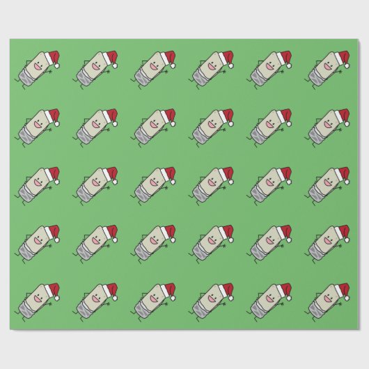 Kerstmis, Burrito Waving Hallo Santa Hat Holiday Cadeaupapier (Vlak)