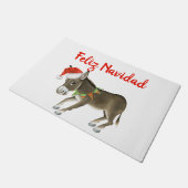 Kerstmis Burro Feliz Navidad  Deurmat (Schuin)