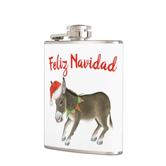 Kerstmis Burro Feliz Navidad  Heupfles (Links)