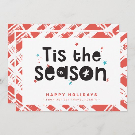 KERSTMIS BUSINESS BEDANKT fun is het seizoen citaa Kaart (Voorkant / Achterkant)