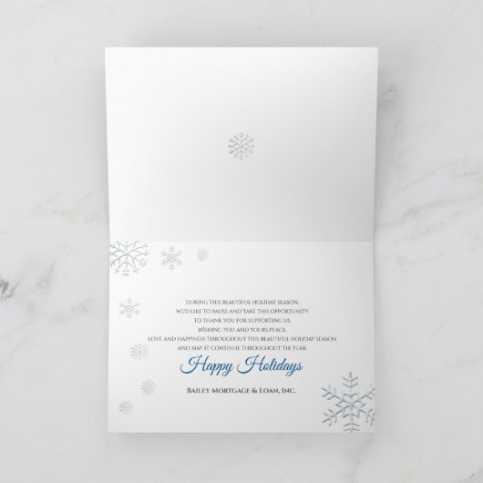 Kerstmis, business, van ons allemaal, Snowman Grou Kaart (Binnen)