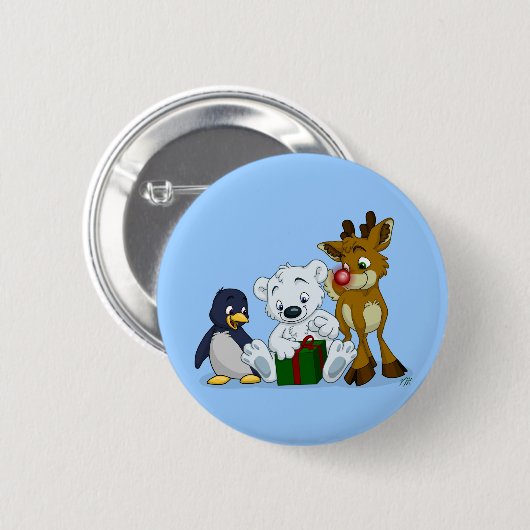 Kerstmis Button (Voorkant /achterkant)