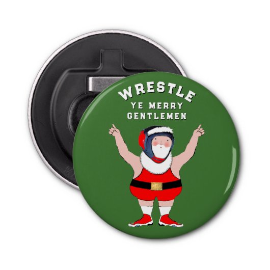 Kerstmis Button Flesopener (Voorkant)