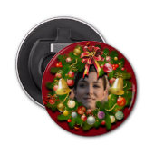  kerstmis button flesopener (Voorkant)