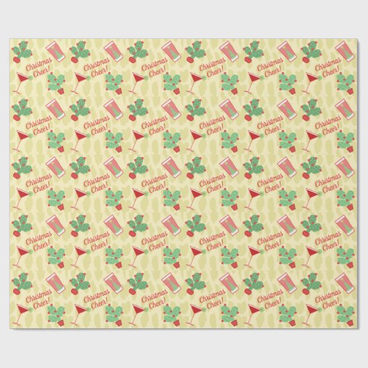 Kerstmis Cactus Paar Custom Cadeaupapier (Vlak)