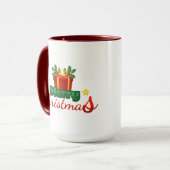 Kerstmis Cadeaobox Mok (Voorkant links)