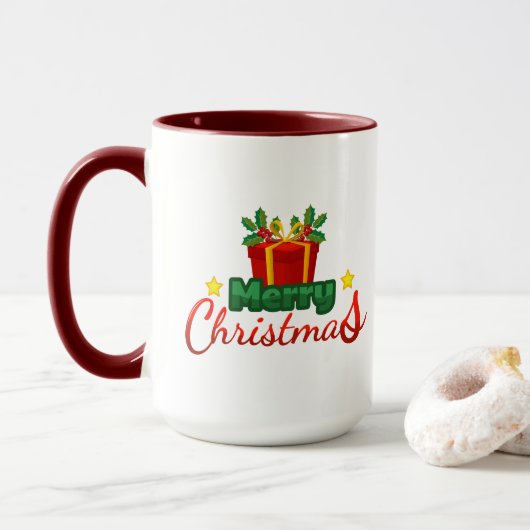 Kerstmis Cadeaobox Mok (Met donut)
