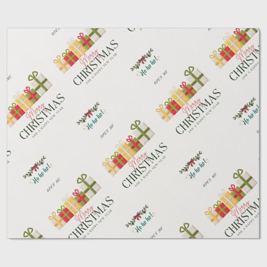 Kerstmis Cadeau dozen Vakantieverpakkings papier (Vlak)