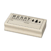 Kerstmis Cadeau Verpakking Label Rubberstempel (Stempel)