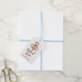 Kerstmis Cadeaubijslab, Kerst Kranslabel Cadeaulabel (Met Touw)