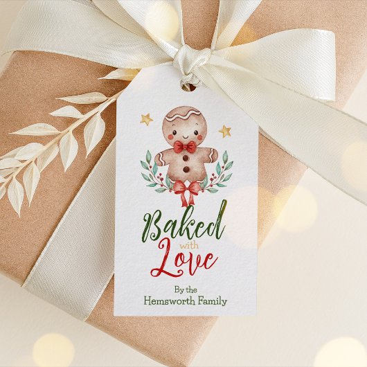 Kerstmis Cadeaubijslab, Kerst Kranslabel Cadeaulabel