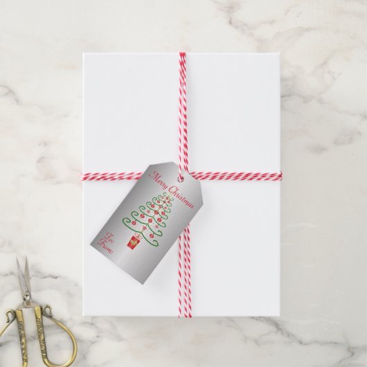 Kerstmis Cadeaulabel (Met Touw)