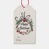 Kerstmis Cadeaulabel (Voorkant)