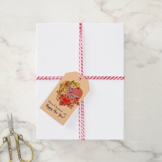 Kerstmis Cadeaulabel (Met Touw)